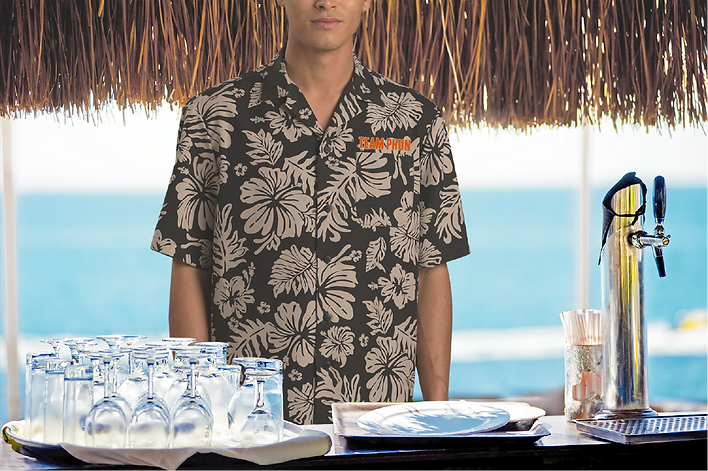 brandedtropical inspiredbutton up